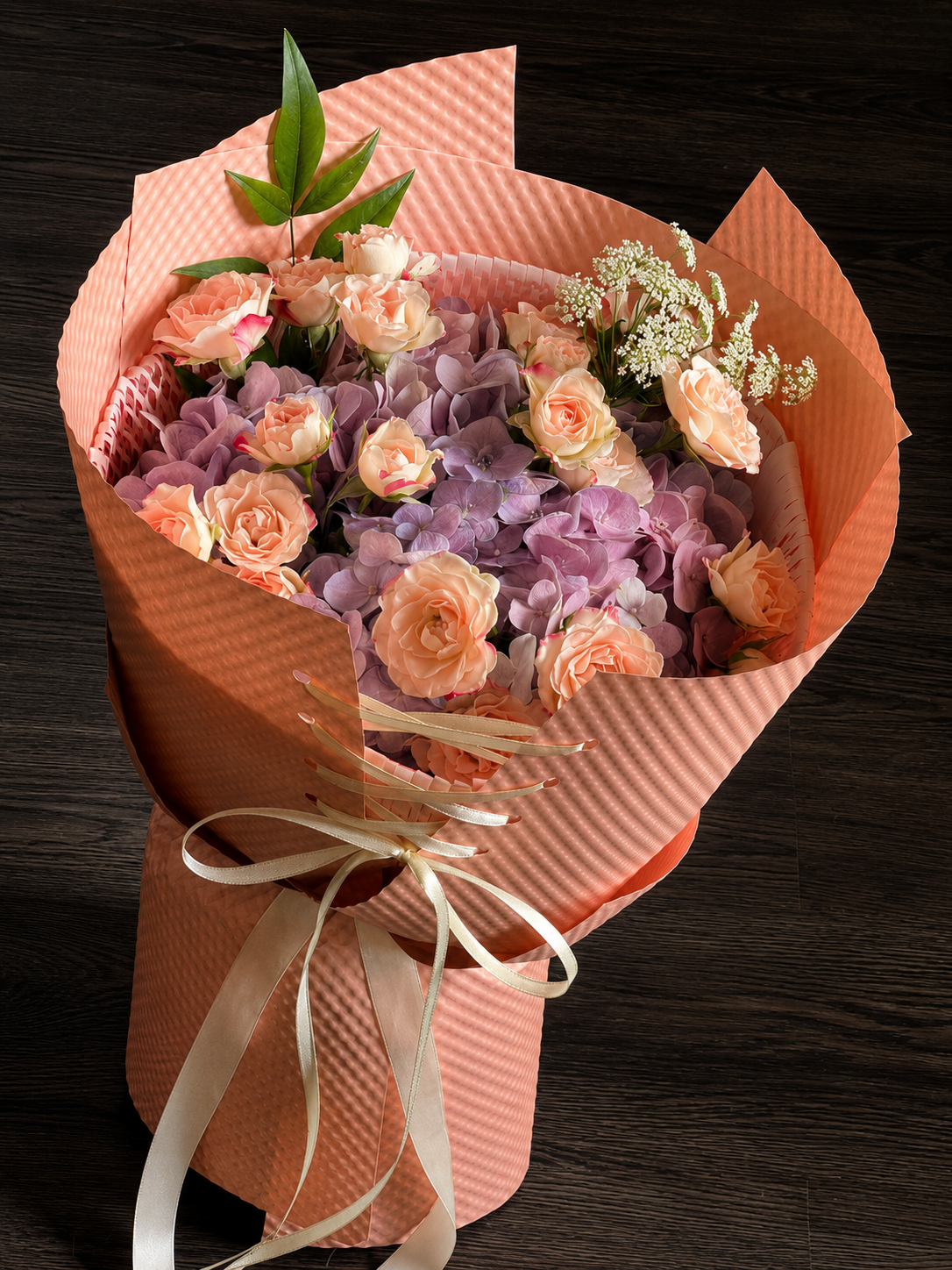 Purple moonlight bouquet chi tiết 1-1 - hoa ky niem tim lavender cam dao Flocaa