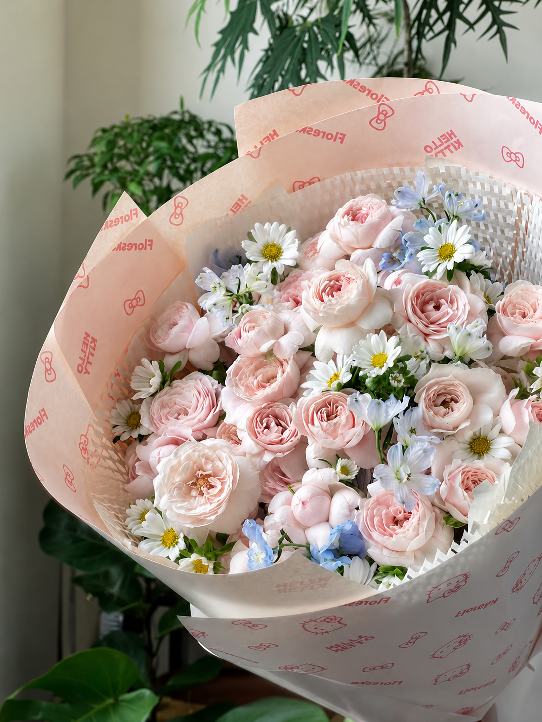 Fairy kisses chi tiết 1-1 - hoa pastel hong phan diu dang Flocaa