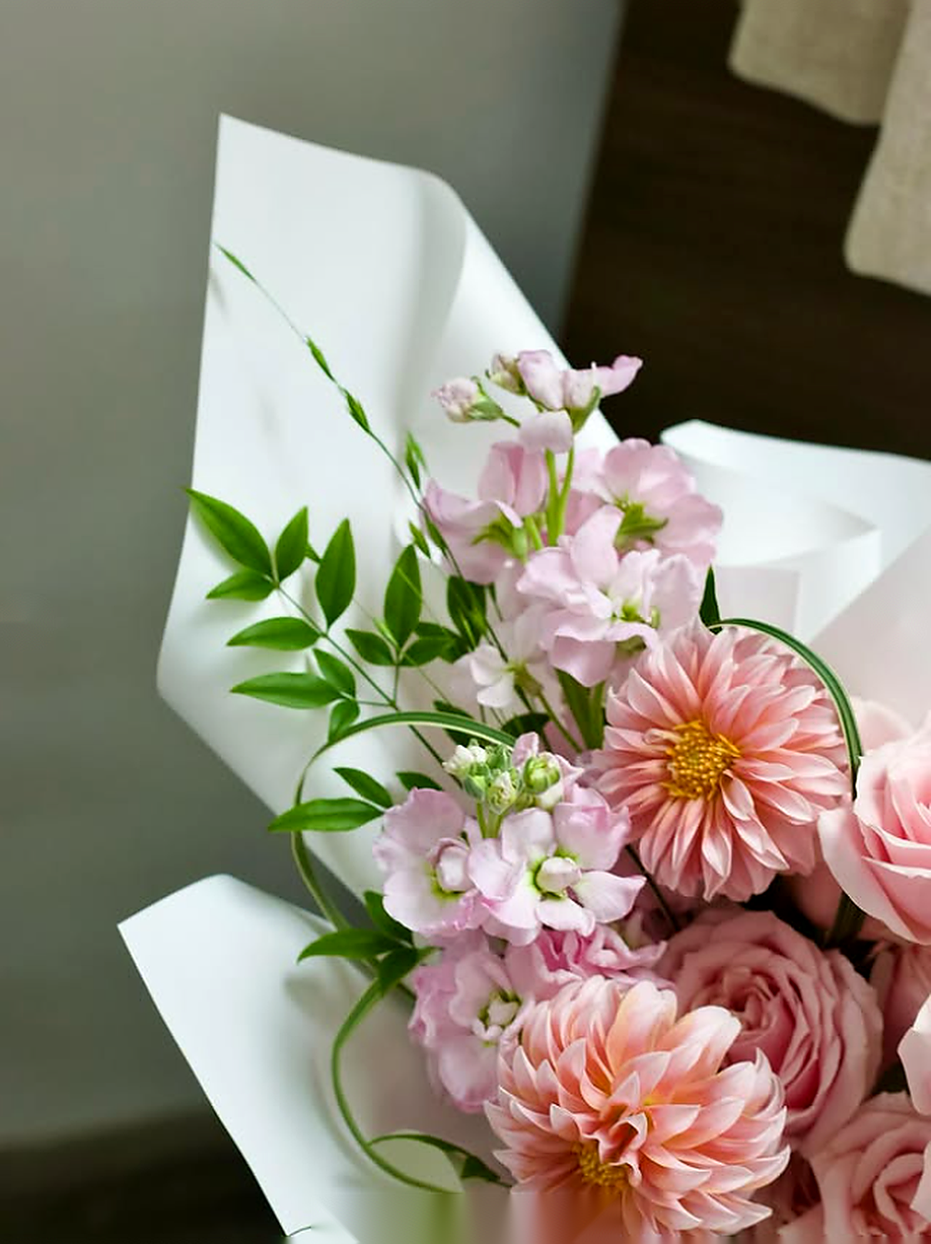 Peach Please Bouquet chi tiết 2-1 - hoa tinh yeu hong dao nu tinh Flocaa