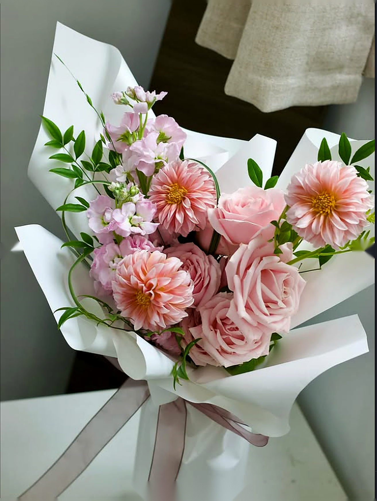 Peach Please Bouquet chi tiết 2-2 - hoa tinh yeu hong dao nu tinh Flocaa