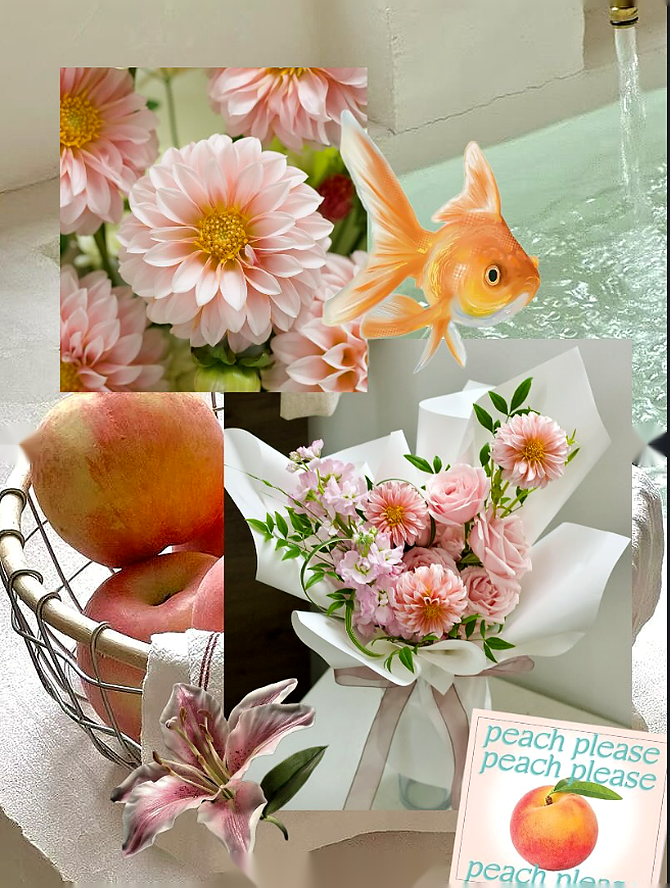 Peach Please Bouquet - hoa tinh yeu hong dao nu tinh Flocaa
